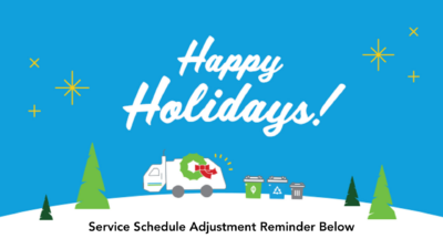 Holiday Service Schedule Reminder Image