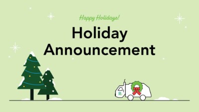 Holiday Service Schedule Reminder Image